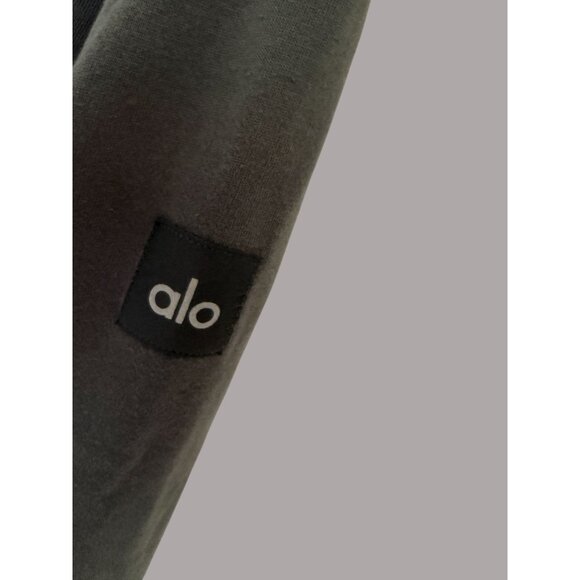 Alo Yoga Full-Zip Hoodie Jacket For Men Size L Cotton Blend Dark Gray Casual Wea - Picture 5 of 7